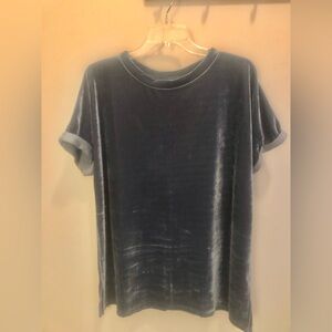 Wishlist Crushed velvet blue top